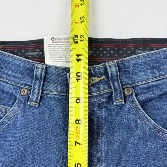 Wrangler Mens Regular Fit Stretch Blue Denim Jeans Size 29x30  Straight Leg NWOT - Picture 8 of 10